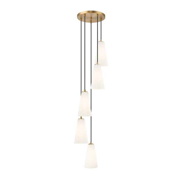 Z-Lite Farrell 5 Light Chandelier, 12in. W x 11in. H, Modern Gold 3043P6-5R-MGLD - main
